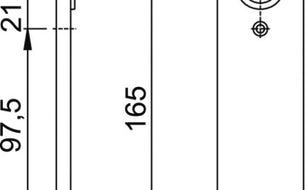 Hoppe Kortschild 202KP F1 blind 165x42mm