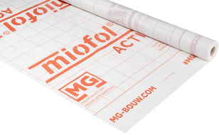 Set Miofol Active (Damp-variabel / klimaatfolie) | 1,5x30mtr + Vast-R Spinvlies Tape 75mm x 25mtr